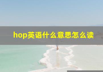 hop英语什么意思怎么读