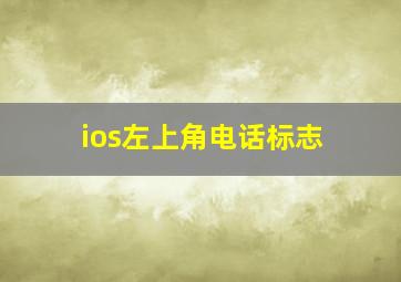 ios左上角电话标志