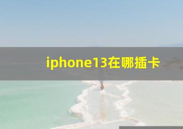 iphone13在哪插卡