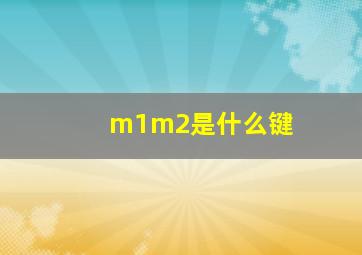 m1m2是什么键