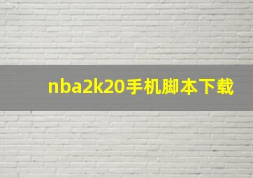 nba2k20手机脚本下载