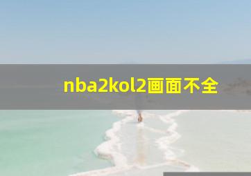 nba2kol2画面不全