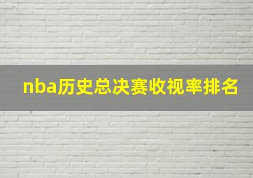 nba历史总决赛收视率排名