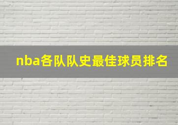 nba各队队史最佳球员排名