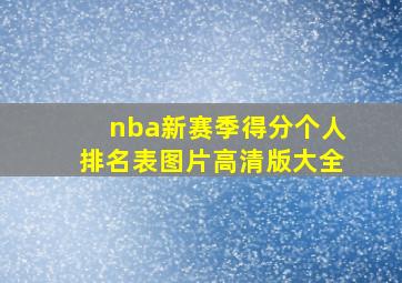 nba新赛季得分个人排名表图片高清版大全