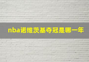 nba诺维茨基夺冠是哪一年