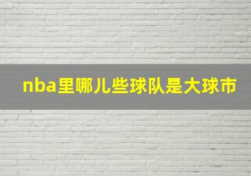 nba里哪儿些球队是大球市