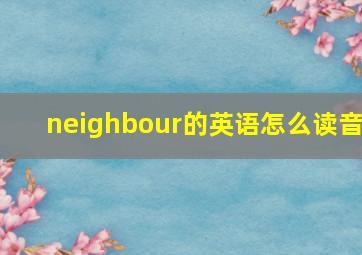 neighbour的英语怎么读音