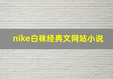 nike白袜经典文网站小说