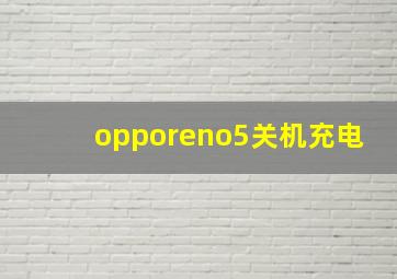 opporeno5关机充电