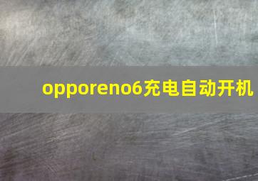 opporeno6充电自动开机