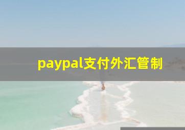 paypal支付外汇管制