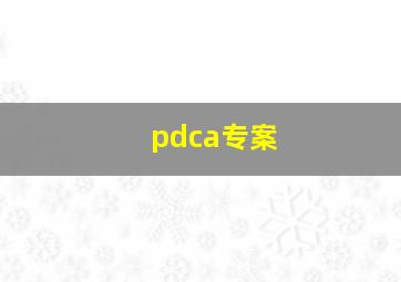 pdca专案