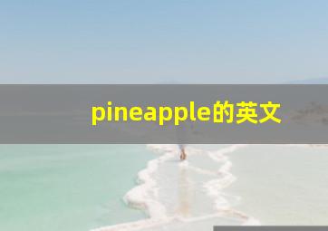 pineapple的英文