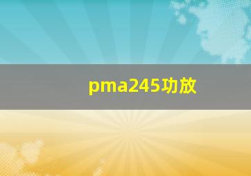 pma245功放