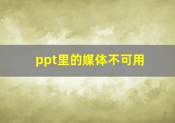 ppt里的媒体不可用