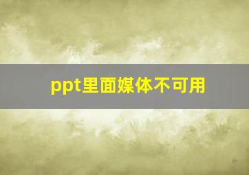 ppt里面媒体不可用