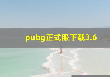 pubg正式服下载3.6