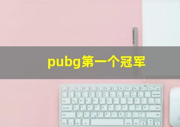 pubg第一个冠军