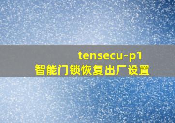 tensecu-p1智能门锁恢复出厂设置