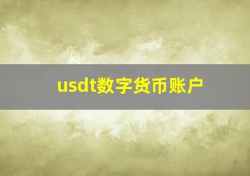 usdt数字货币账户