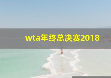 wta年终总决赛2018