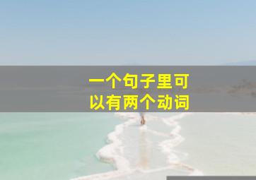 一个句子里可以有两个动词