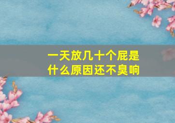 一天放几十个屁是什么原因还不臭响