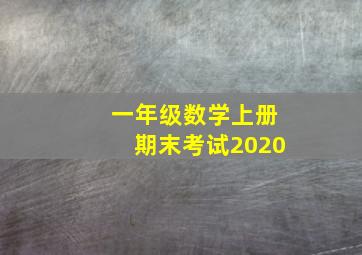 一年级数学上册期末考试2020