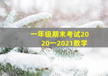 一年级期末考试2020一2021数学