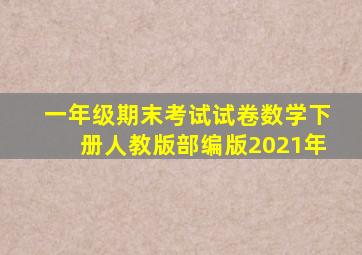 一年级期末考试试卷数学下册人教版部编版2021年