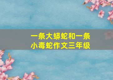 一条大蟒蛇和一条小毒蛇作文三年级