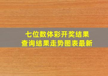 七位数体彩开奖结果查询结果走势图表最新