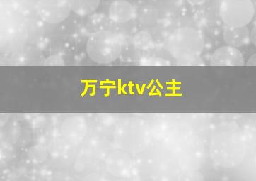 万宁ktv公主