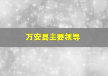 万安县主要领导