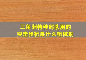 三角洲特种部队用的突击步枪是什么枪械啊