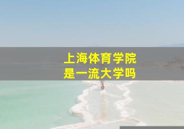 上海体育学院是一流大学吗