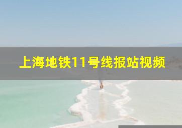 上海地铁11号线报站视频