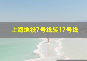 上海地铁7号线转17号线