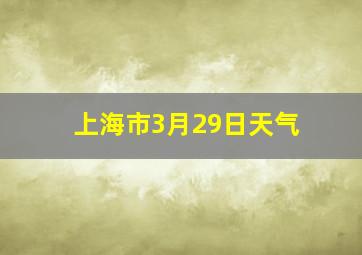 上海市3月29日天气