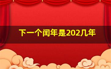 下一个闰年是202几年