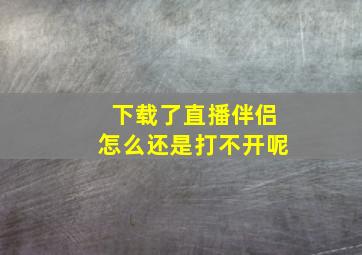 下载了直播伴侣怎么还是打不开呢