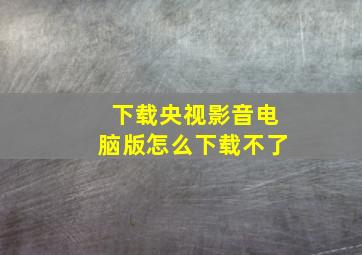 下载央视影音电脑版怎么下载不了