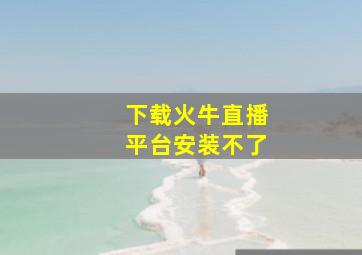 下载火牛直播平台安装不了