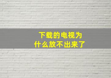 下载的电视为什么放不出来了