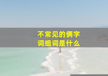 不常见的俩字词组词是什么