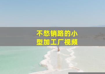 不愁销路的小型加工厂视频