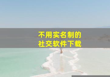 不用实名制的社交软件下载