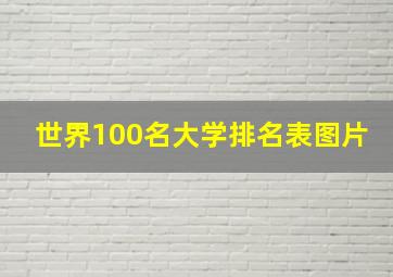 世界100名大学排名表图片