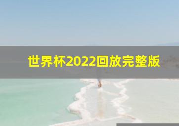 世界杯2022回放完整版